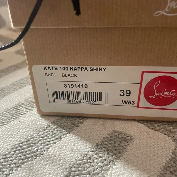 Christian Louboutin Black Kate 100 Nappa Shiny Heels